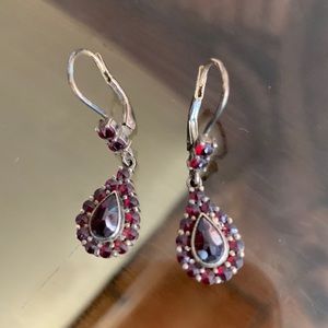 Antique garnet earrings